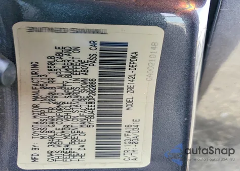 2013 Toyota Corolla Base из США, поврежденный, VIN 5YFBU4EE8DP202086